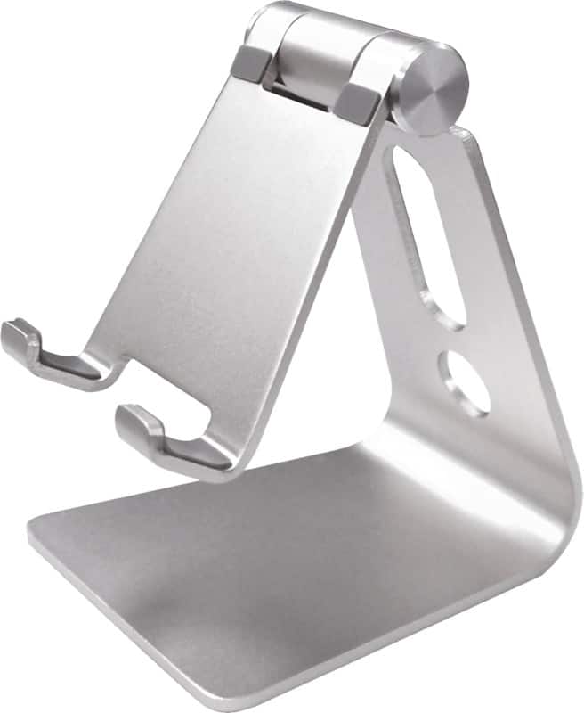 helit The Lite Stand Mobieletelefoonhouder zilver 7,4 x 8,3 x 10 cm