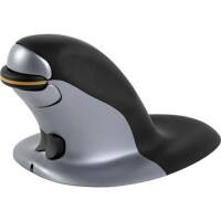 Fellowes Middel Draadloze Verticale Muis Penguin Zwart, zilver