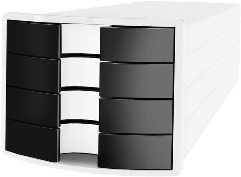 HAN Ladeset PS (Polystyreen) Wit, zwart 4 Lades 28 x 36,7 x 23,5 cm