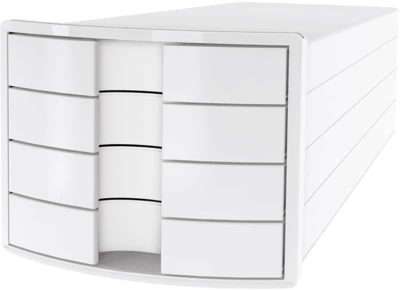 HAN Impuls Ladekastje PS (Polystyreen) Wit 4 Lades 28 x 36,7 x 23,5 cm