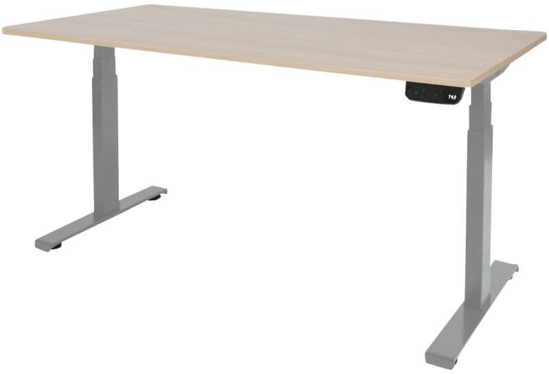 Schaffenburg Dextro Plus Zit-sta-bureau Rechthoekig Eiken T-Voet 1.800 (B) x 800 (D) x 645 (H) mm Melamine