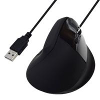 ewent Bedrade Ergonomische muis EW3157 Optisch voor Rechtshandige gebruikers 1,25 USB-A kabel Zwart