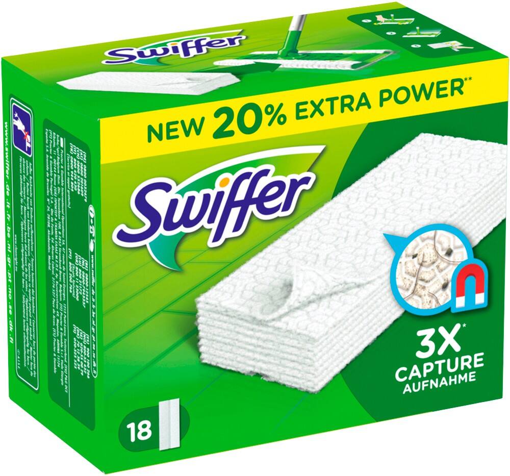 Swiffer Vloer Stofwisdoeken navulling 11,8 x 14,6 x 7,5 cm Wit 18 Stuks
