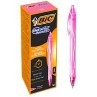 BIC Gel-ocity Quick Dry gelpen roze Medium 0.30 mm navulbaar 12 stuks