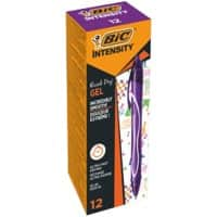 BIC Gel-ocity sneldrogend gelpen paars Medium 0,30 mm navulbaar 12 stuks