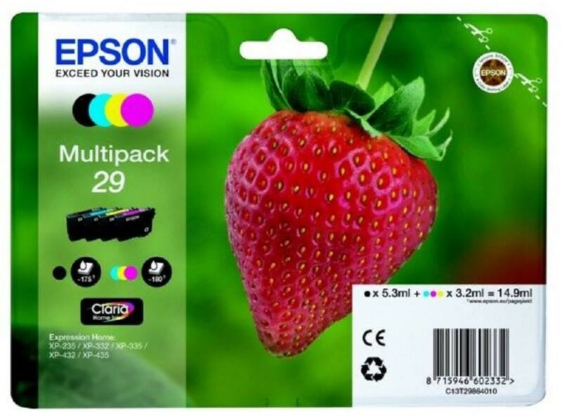 Epson 29 Origineel Inktcartridge T29864511 Zwart, cyaan, magenta, geel Multipack 4 Stuks