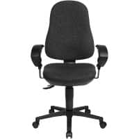 TOPSTAR Ergonomische stoel Permanent Contact Stof In hoogte verstelbare armleuning Antraciet 110 kg Point 70