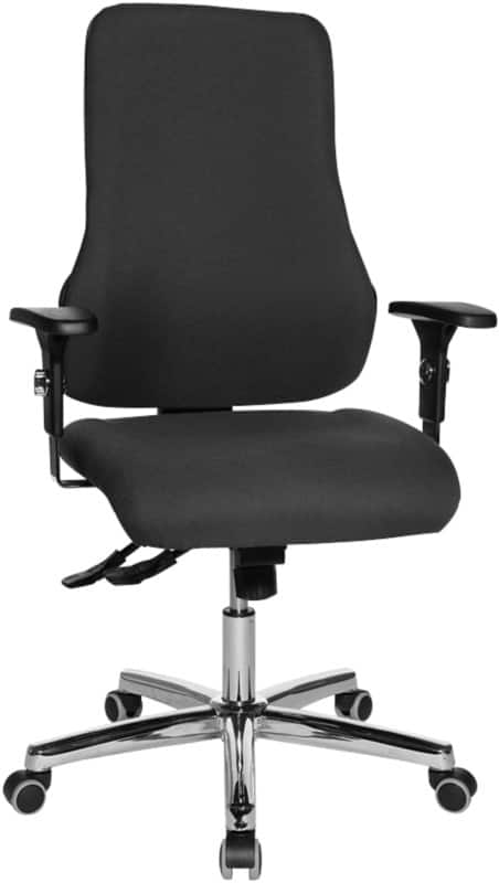 TOPSTAR Ergonomische stoel Synchroonmechanisme Stof In hoogte verstelbare armleuning Grijs 110 kg Sitness 55
