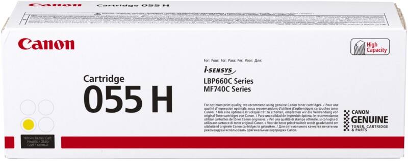 Canon 055H Origineel Tonercartridge Geel