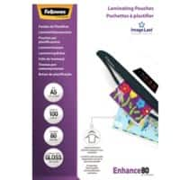 Fellowes ImageLast Enhance Lamineerhoes A5 Glanzend 80 micron (2 x 80) Transparant 100 Stuks