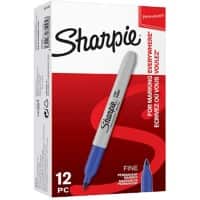 Sharpie FINE POINT Permanentmarker Fijn Ronde punt 1,5 mm Blauw 12 Stuks