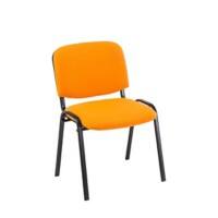 Bezoekersstoel Ken Stapelbaar Stof, Chroom, Oranje