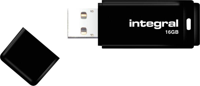 Integral USB 2.0 USB-stick 16 GB zwart