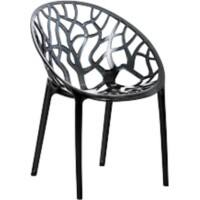 Bezoekersstoel Crystal Zwart
