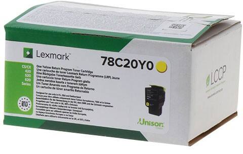 Lexmark Origineel Tonercartridge 78C20Y0 Geel