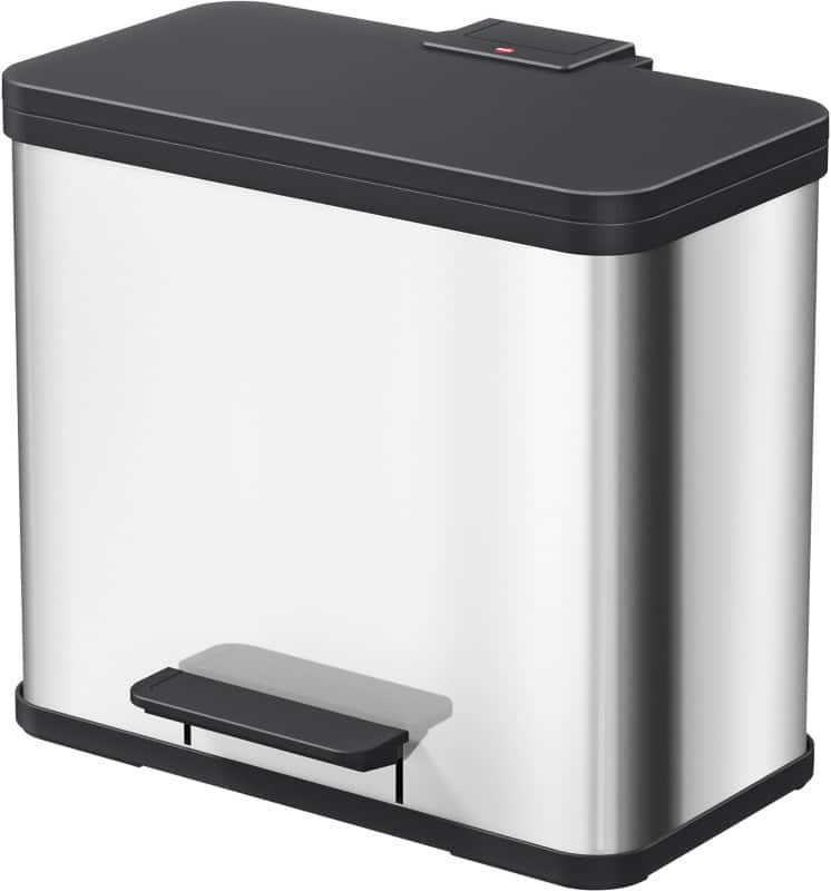 Hailo Öko duo Plus L Prullenbak 17 L + 9 L Zilver, zwart RVS (Roestvrij staal)