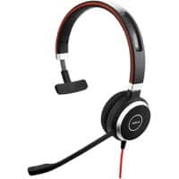 Jabra Evolve Bedraad Headset Over het hoofd USB Passieve Noise Cancelling met Microfoon Mono 40 MS Zwart