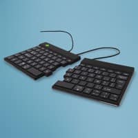 R-Go Tools ergonomisch toetsenbord bedraad Split AZERTY BE USB zwart