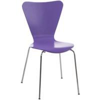 Bezoekersstoel Calisto Hout, Chroom Paars