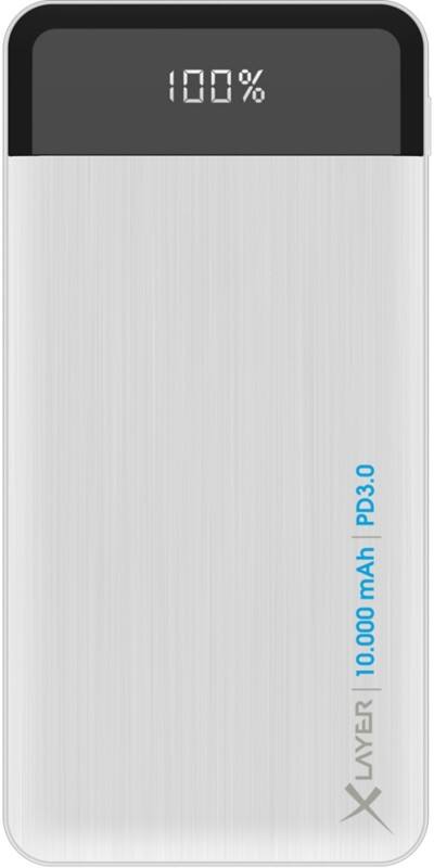 XLayer Powerbank X-Charger 10000 mAh PD 18W Zilver