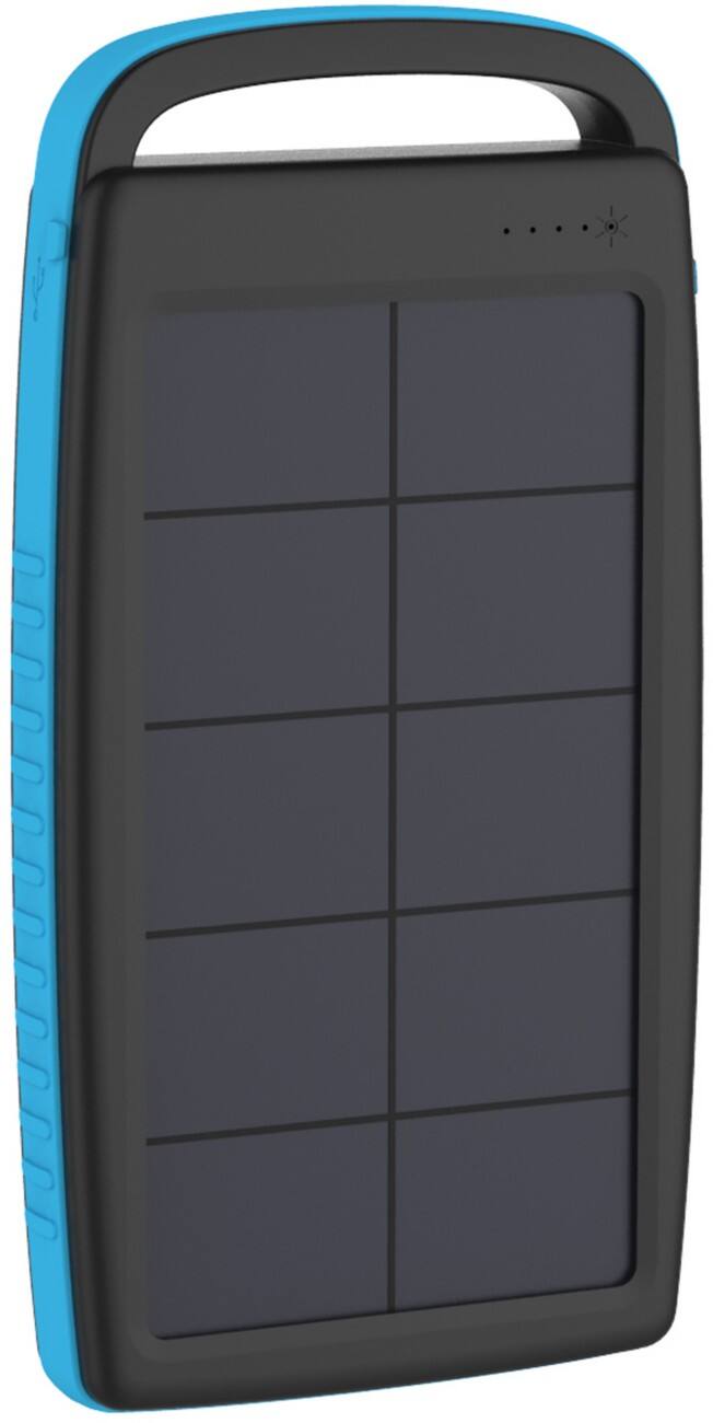 XLayer Powerbank Plus Solar 20000mAh Zwart, blauw