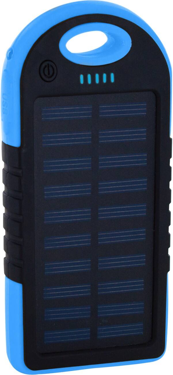 XLayer Powerbank Plus Solar 4000mAh Zwart, blauw