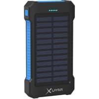 XLayer Powerbank Plus Solar 8000mAh Zwart, blauw