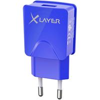 XLAYER 214113 USB-stroomadapter Blauw