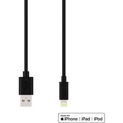XLAYER 210569 1 x USB A male naar 1 x Apple Lightning male laad & sync kabel 1,2m Zwart