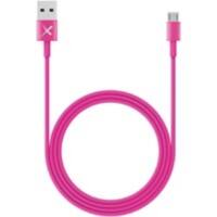 XLAYER 214100 1 x Micro USB A male naar 1 x USB A male kabel 1m Roze