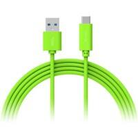 XLAYER 214348 1 USB A male naar 1 x USB C male kabel 1m Groen
