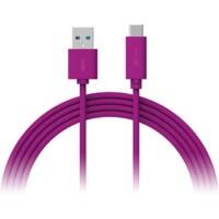 XLAYER 214352 1 x USB A male naar 1 x USB C male kabel 1m Paars