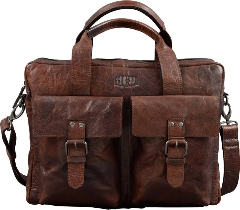 Pride and Soul laptoptas REAL ME 15 inch leer zwart