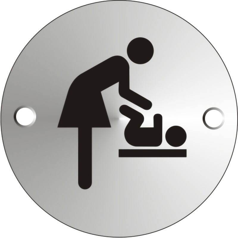 Pictogram Moeder en baby Zelfklevend Aluminium