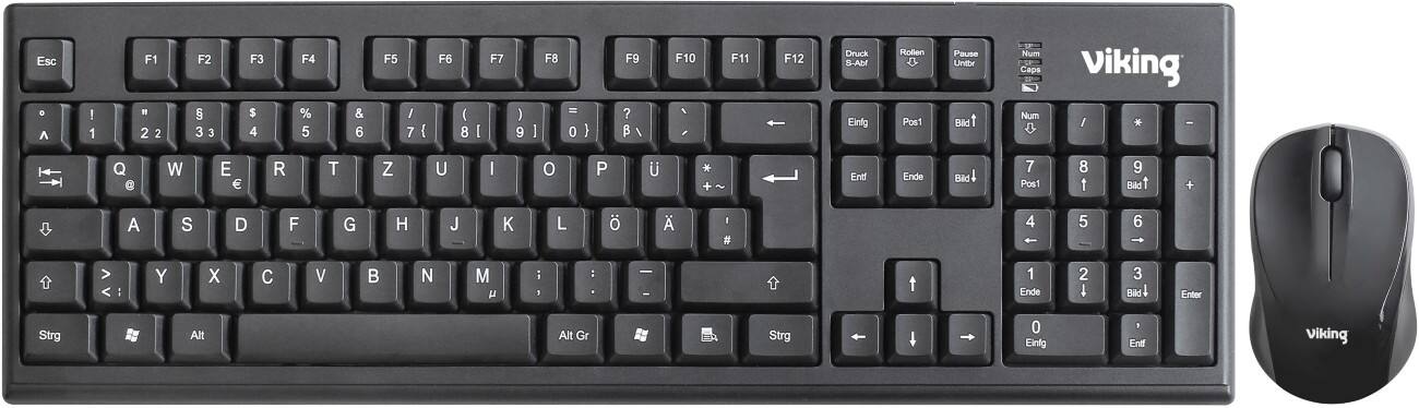 Ativa Draadloos Toetsenbord en muis HKM8117 QWERTZ Zwart