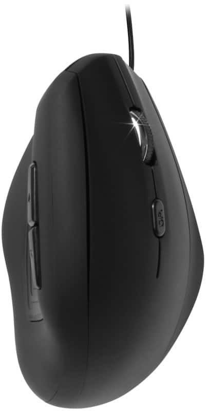 Viking Bedrade Ergonomische Muis ERGO Optisch voor Rechtshandige gebruikers 1,5 m USB-A kabel Zwart