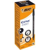 BIC Cristal Exact balpen zwart extra fijn 0,28 mm 20 stuks