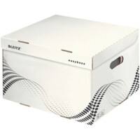 Leitz easyboxx Archiefdozen 6137 Met Flapdeksel Grootte L Wit Karton 43,3 x 36,4 x 26,3 cm 15 Stuks