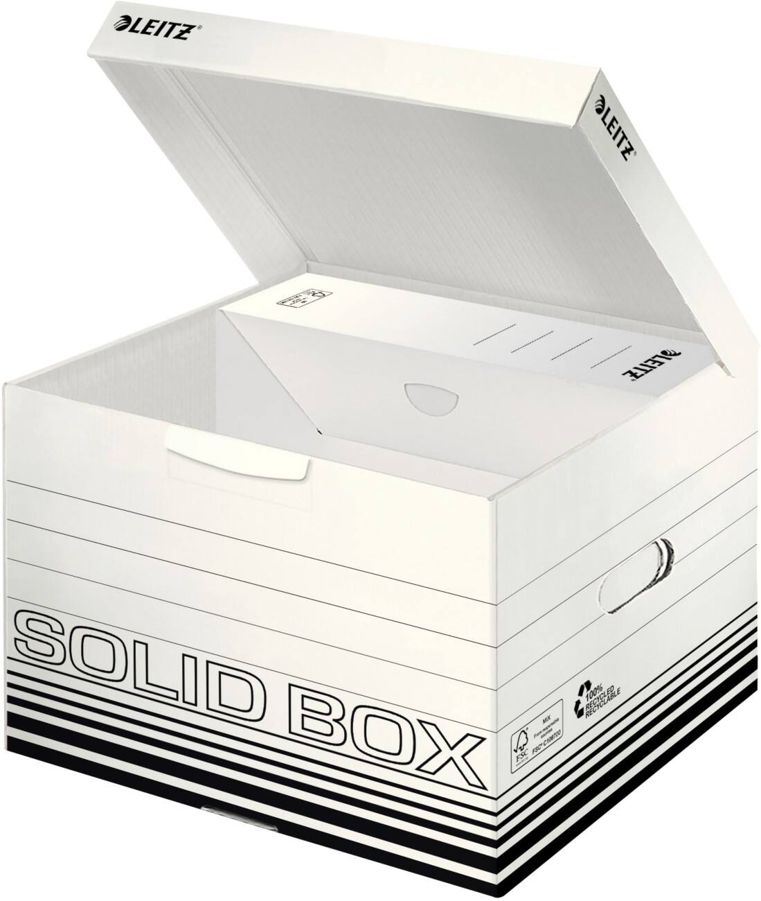 Leitz Solid Archiefdozen met deksel Wit 32,5 x 36 x 27 cm 10 Stuks