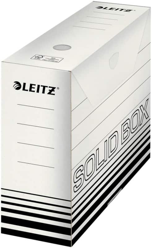 Leitz Solid Archiefdozen 6128 900 Vel A4 Wit Karton 10 x 25,7 x 33 cm 10 Stuks