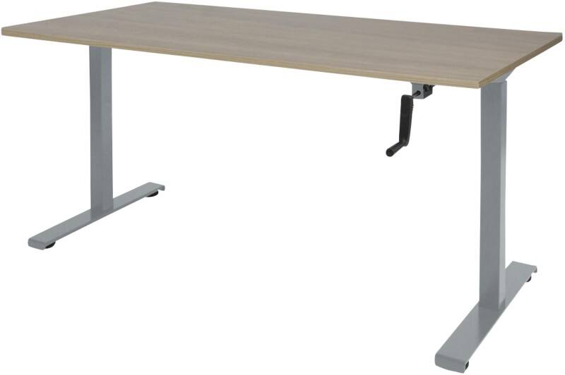 Schaffenburg Dextro Slinger Zit-sta-bureau Rechthoekig Eiken T-Voet 1.800 (B) x 900 (D) x 705 (H) mm Melamine