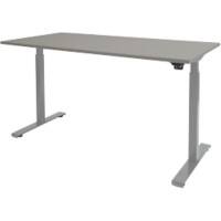 Schaffenburg Zit-sta-bureau Dextro Basic Grijs, aluminium 1200 x 800 mm