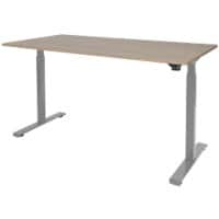 Schaffenburg Zit-sta-bureau Dextro Basic Havanna kersen, aluminium 1200 x 800 mm