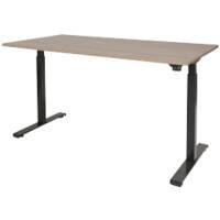 Schaffenburg Zit-sta-bureau Dextro Basic Havana kersen, zwart 1200 x 800 mm