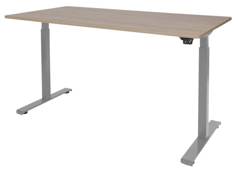 Schaffenburg Dextro Basic Zit-sta-bureau Rechthoekig Eiken T-Voet 1.200 (B) x 800 (D) x 705 (H) mm Melamine