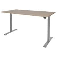 Schaffenburg Zit-sta-bureau Dextro Basic Lindberg eiken, aluminium 1200 x 800 mm