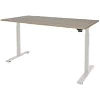 Schaffenburg Zit-sta-bureau Dextro Basic Robson eiken, wit 1200 x 800 mm