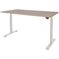 Schaffenburg Zit-sta-bureau Dextro Basic Havanna kersen, wit 1400 x 800 mm