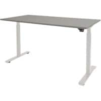 Schaffenburg Zit-sta-bureau Dextro Basic Grijs, wit 1600 x 800 mm