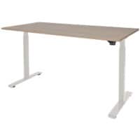 Schaffenburg Zit-sta bureau Dextro Basic Havanna kersen, wit 1800 x 800 mm